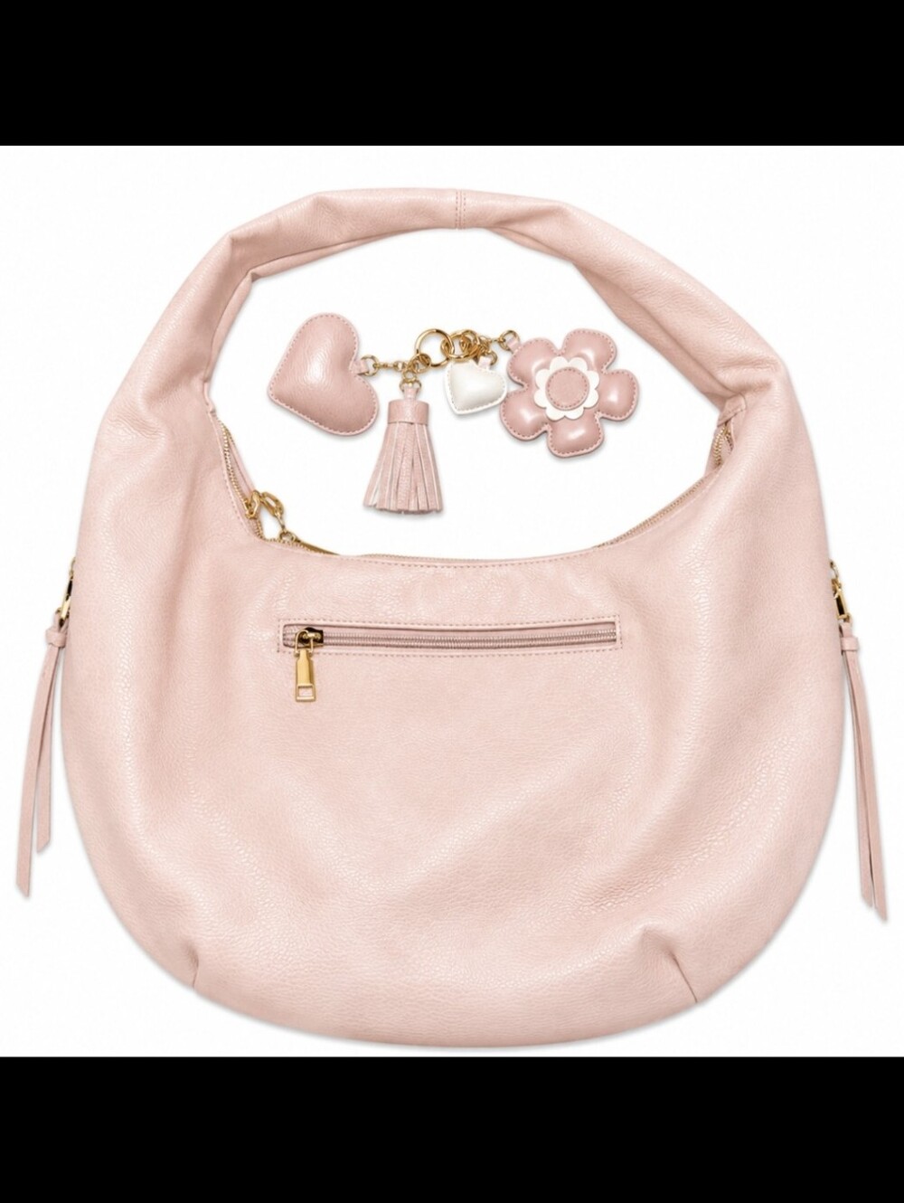 POPPY & PEONIES - BRAND NEW - BLUSH HOBO BAG w MATCHING POPPY & PEONIES CHARMS - Picture 2 of 4